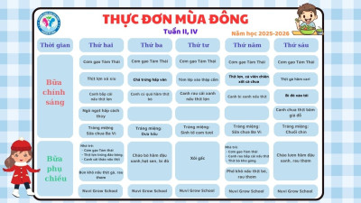 THỰC ĐƠN MÙA ĐÔNG TUẦN 2,4