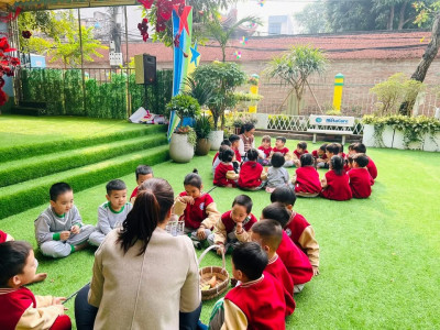 Các bé MGN B3 quan sát, khám phá về chú thỏ đáng yêu